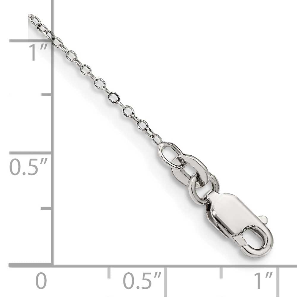 Sterling Silver 1mm Cable Chain Anklet