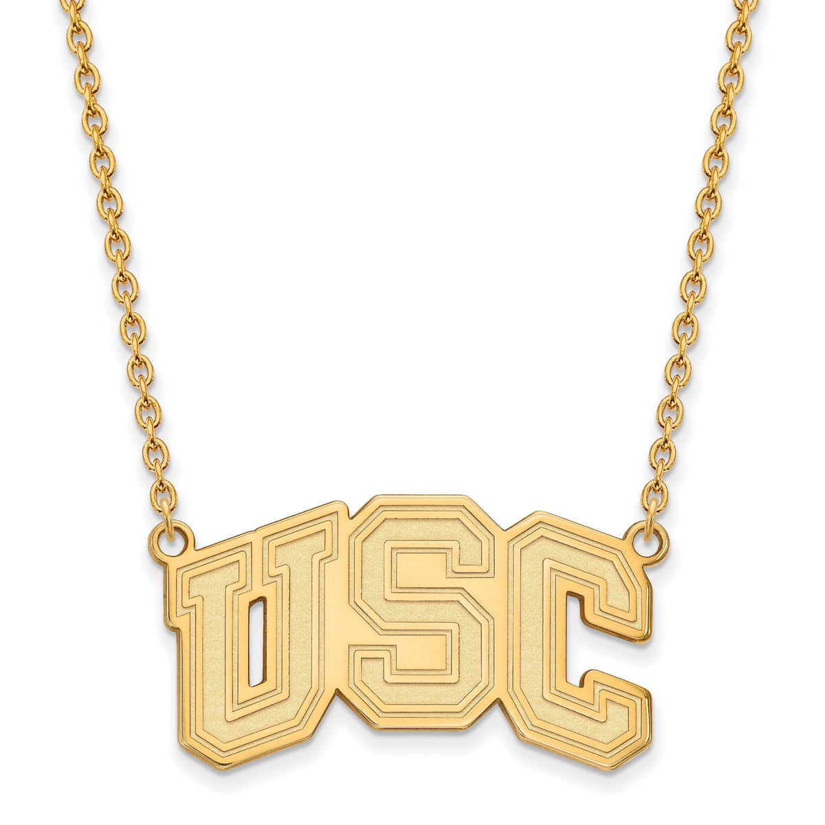 Logoart Sterling Silver Gp University Of Southern California Large Pendant Necklace Men