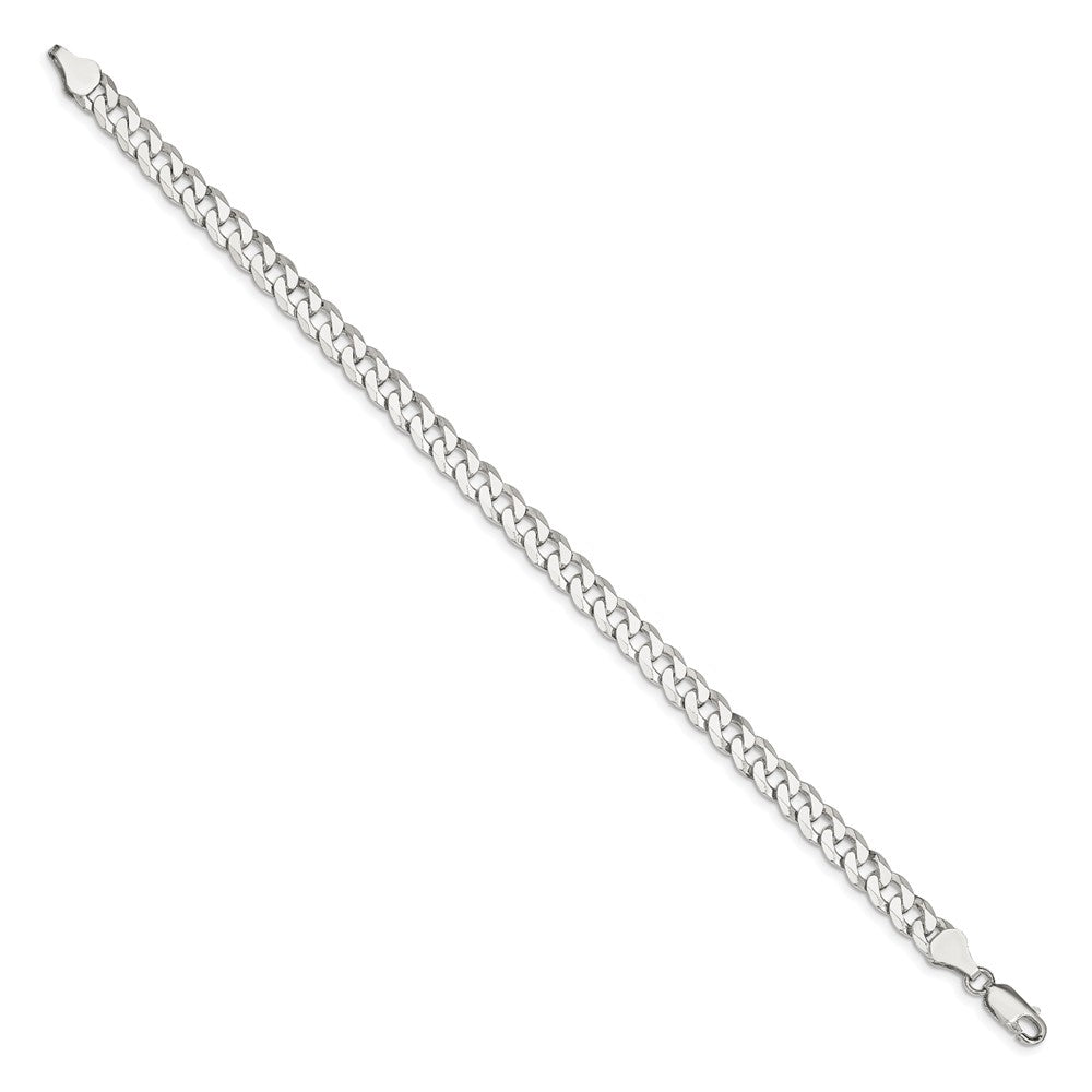 Sterling Silver 6mm Beveled Curb Chain 8 inches
