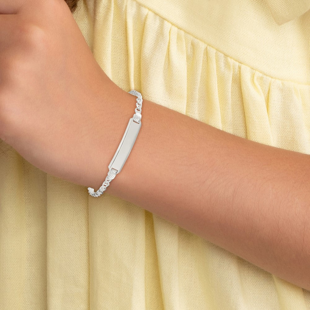 Sterling Silver Children's ID Bracelet 6 inches
