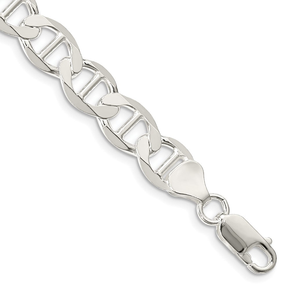 Sterling Silver 8.9mm Flat Anchor Chain 9 inches