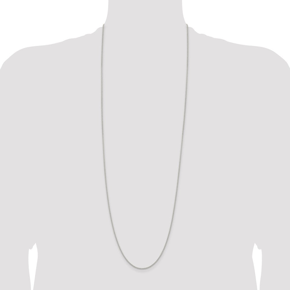 Sterling Silver 1.6mm Round Spiga Chain 36 Inches