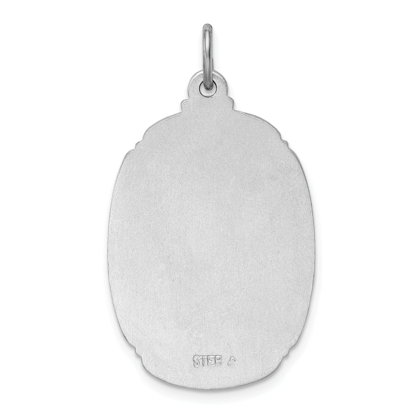Sterling Silver Rhodium-plated St. Christopher Medal
