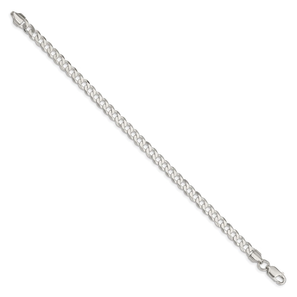 Sterling Silver 5.75mm Flat Curb Chain 8 inches