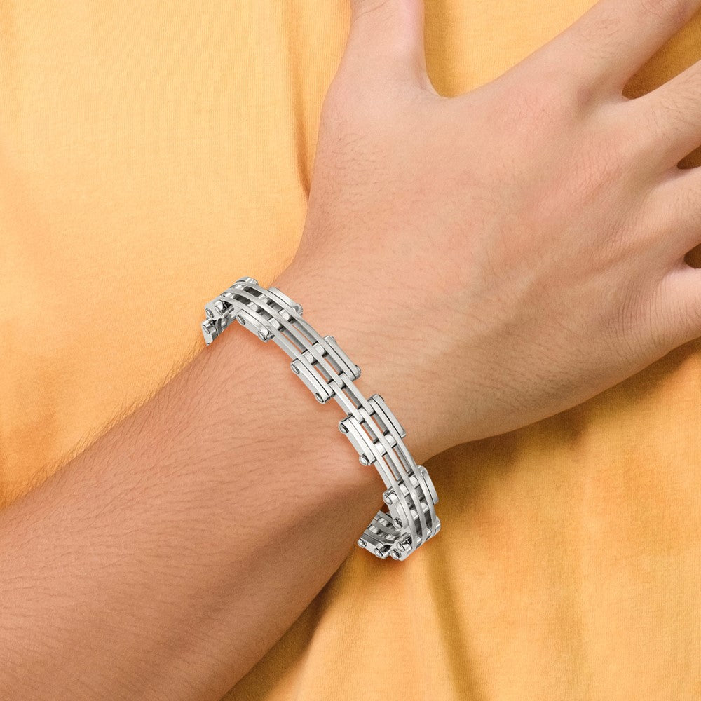 Stainless Steel Polished 7.75in Bracelet 7.25 inches