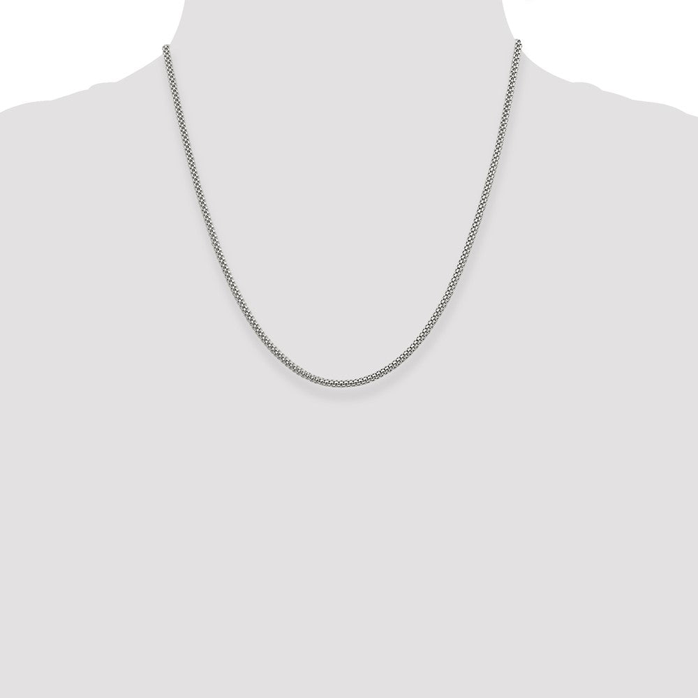 Sterling Silver 2.4mm Corona Chain 20 Inches
