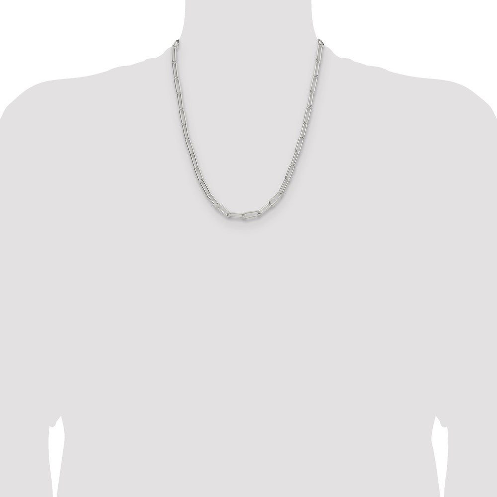 Sterling Silver Polished 5.5mm Paperclip Chain
