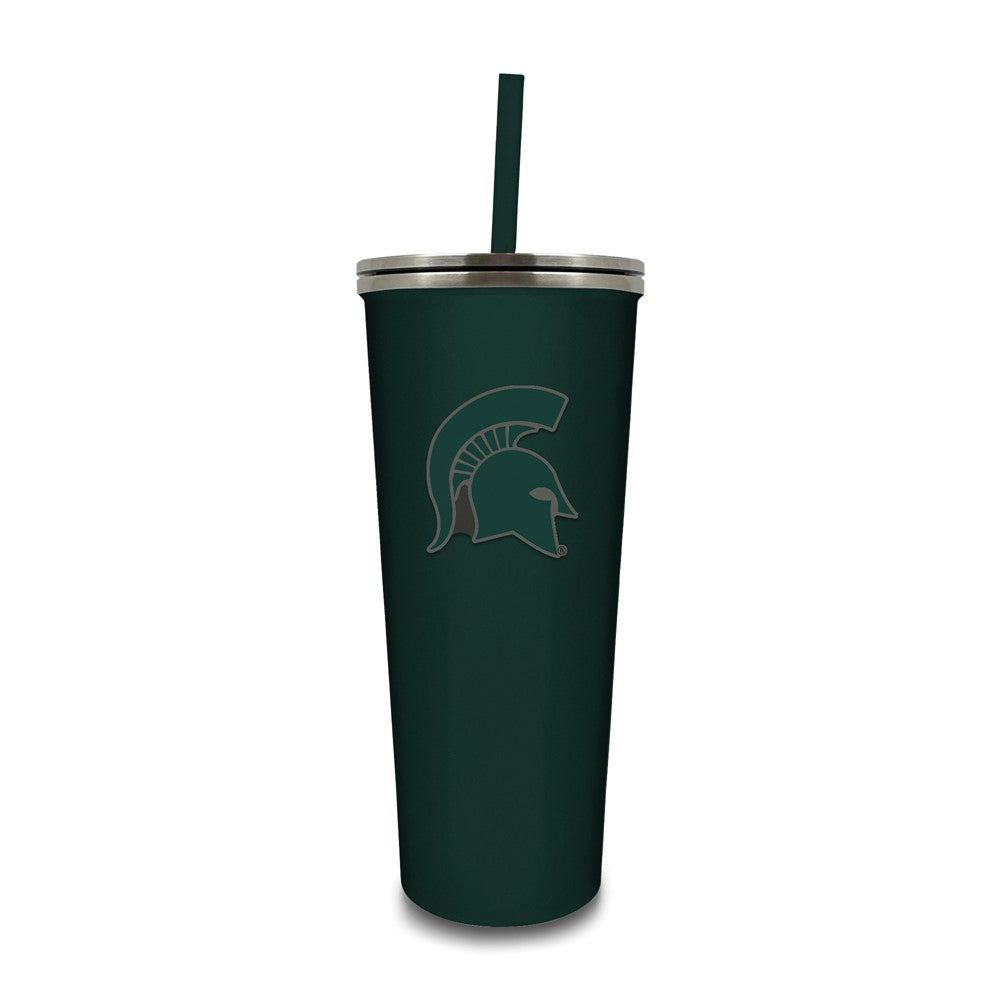 Michigan State University Stainless Steel 24 ounce Skinny Tumbler with Straw