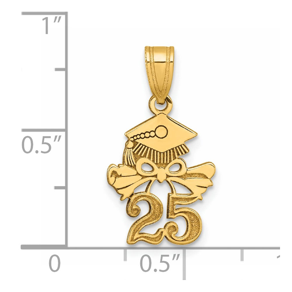 14K Graduation Cap and Diploma - 2025 Charm