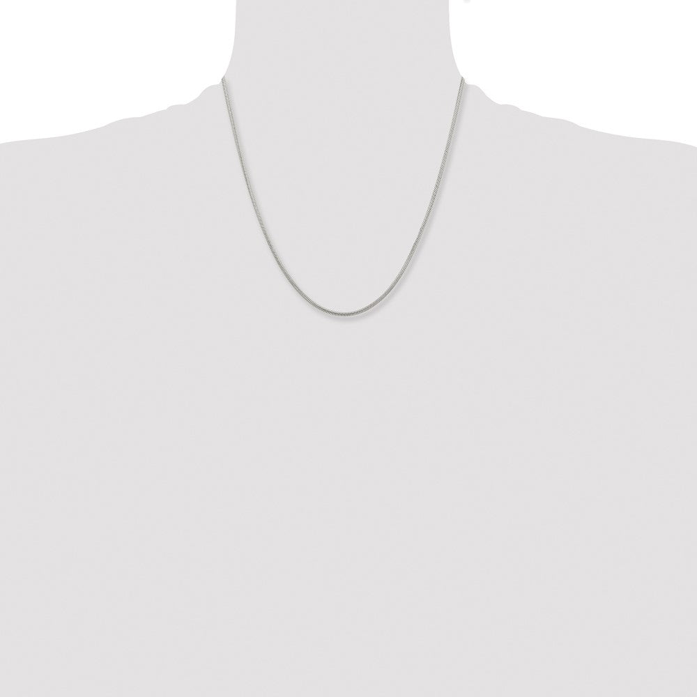 Stainless Steel Polished 2.4mm 20in Snake Chain