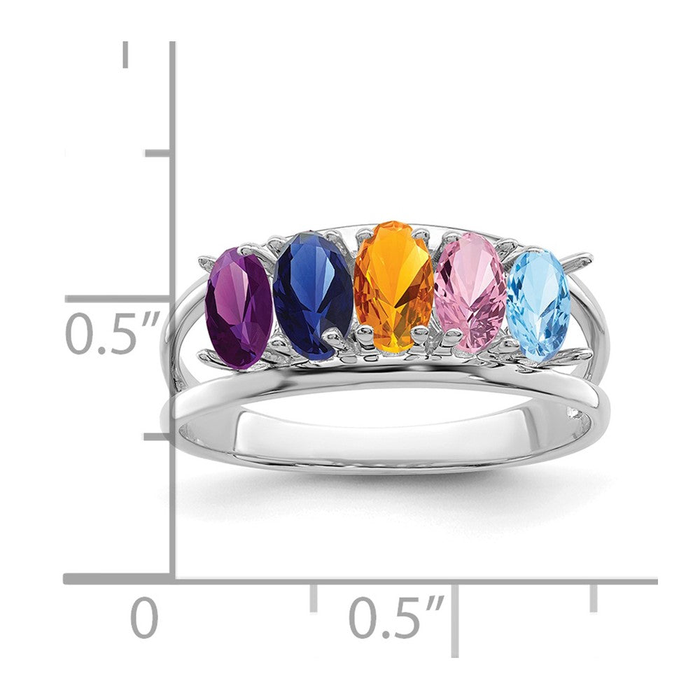 Sterling Silver Rhodium-plated Family Jewelry Mounting