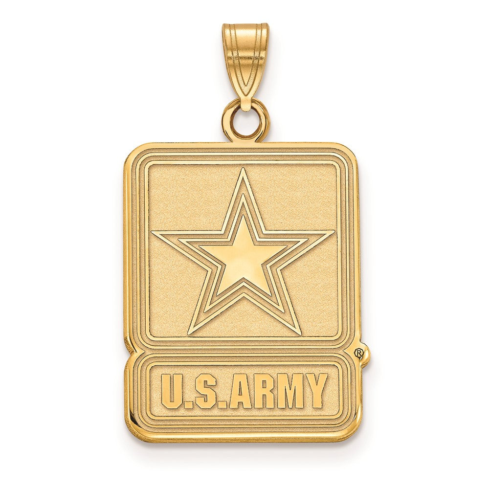 SS 14k Yellow Gold Plated Small United States Army Logo Pendant