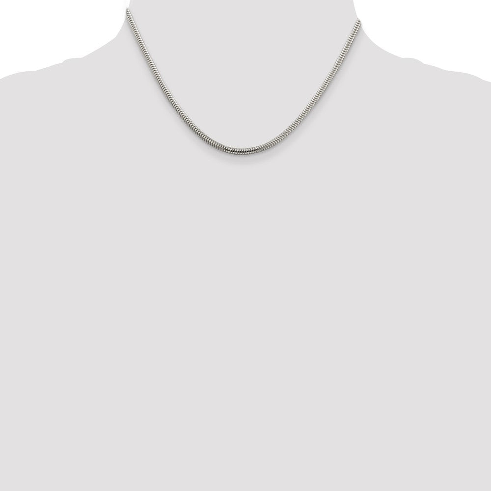 Sterling Silver 3mm Round Snake Chain 16 Inches