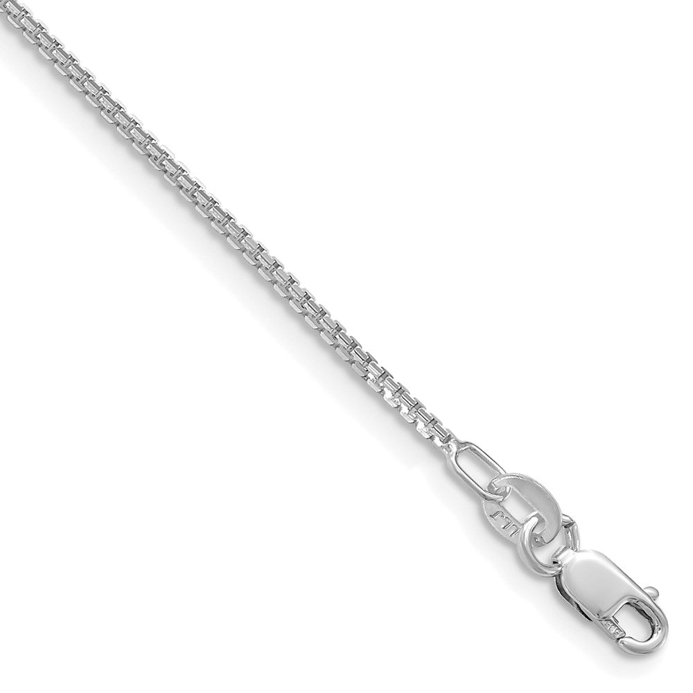 14K White Gold 1.45 mm Concave Box Chain