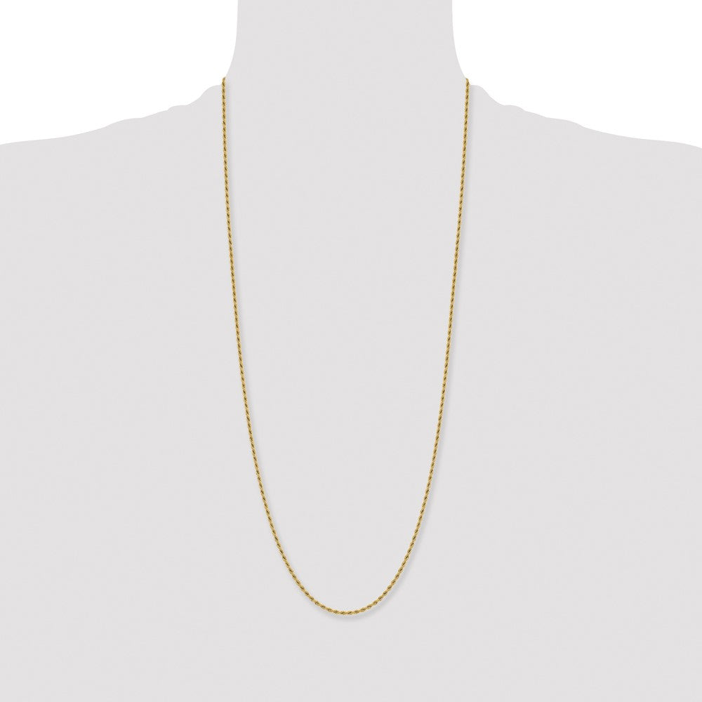Stainless Steel Polished Yellow IP-plated 2.4mm 30 inch Rope Chain