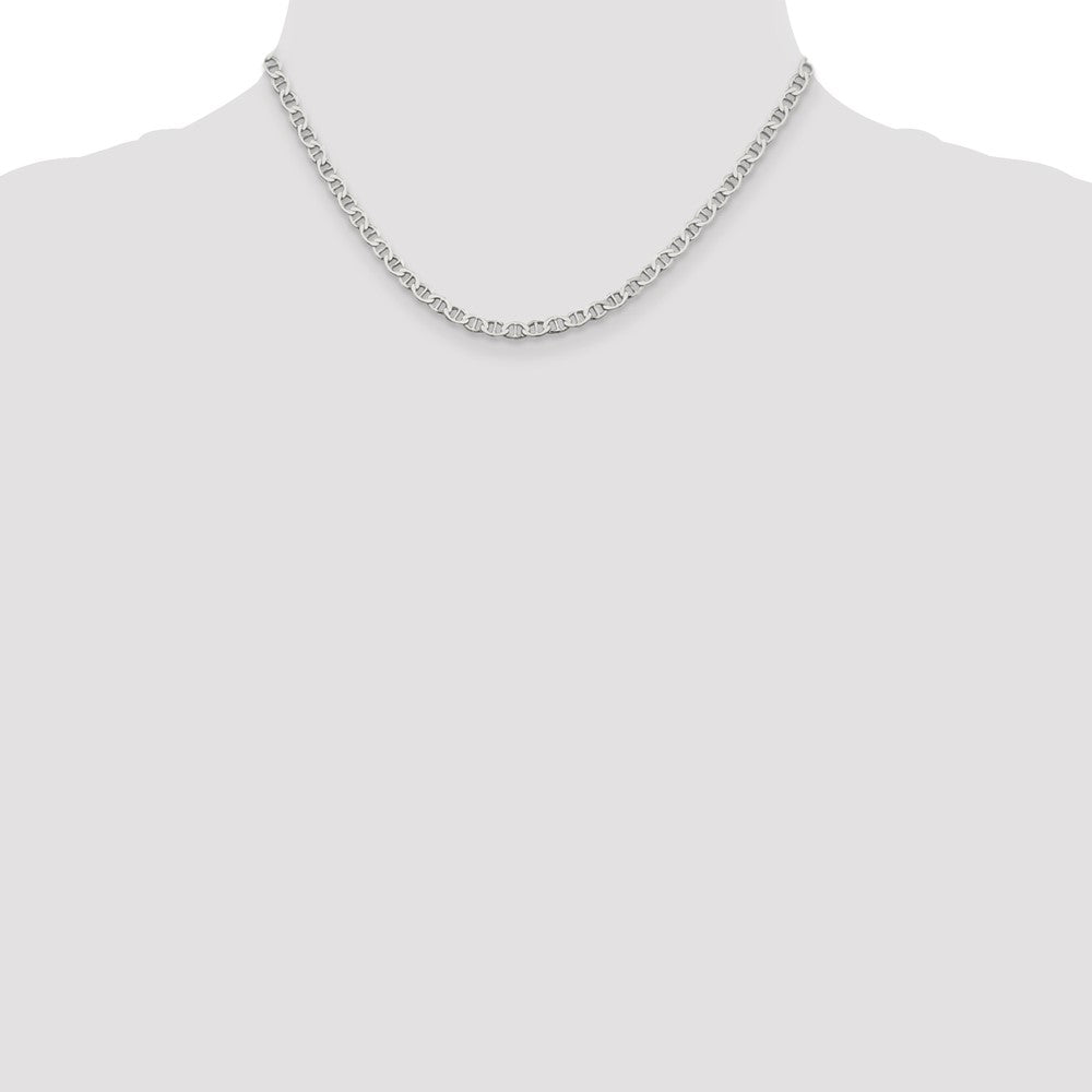 Sterling Silver 4mm Flat Anchor Chain 16 Inches