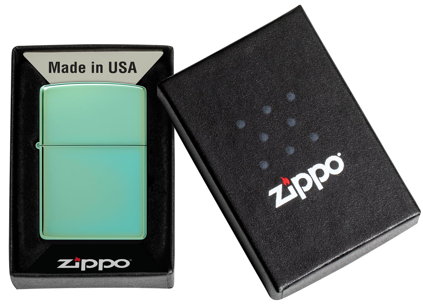 Zippo Classic High Polish Green Pocket Lighter
