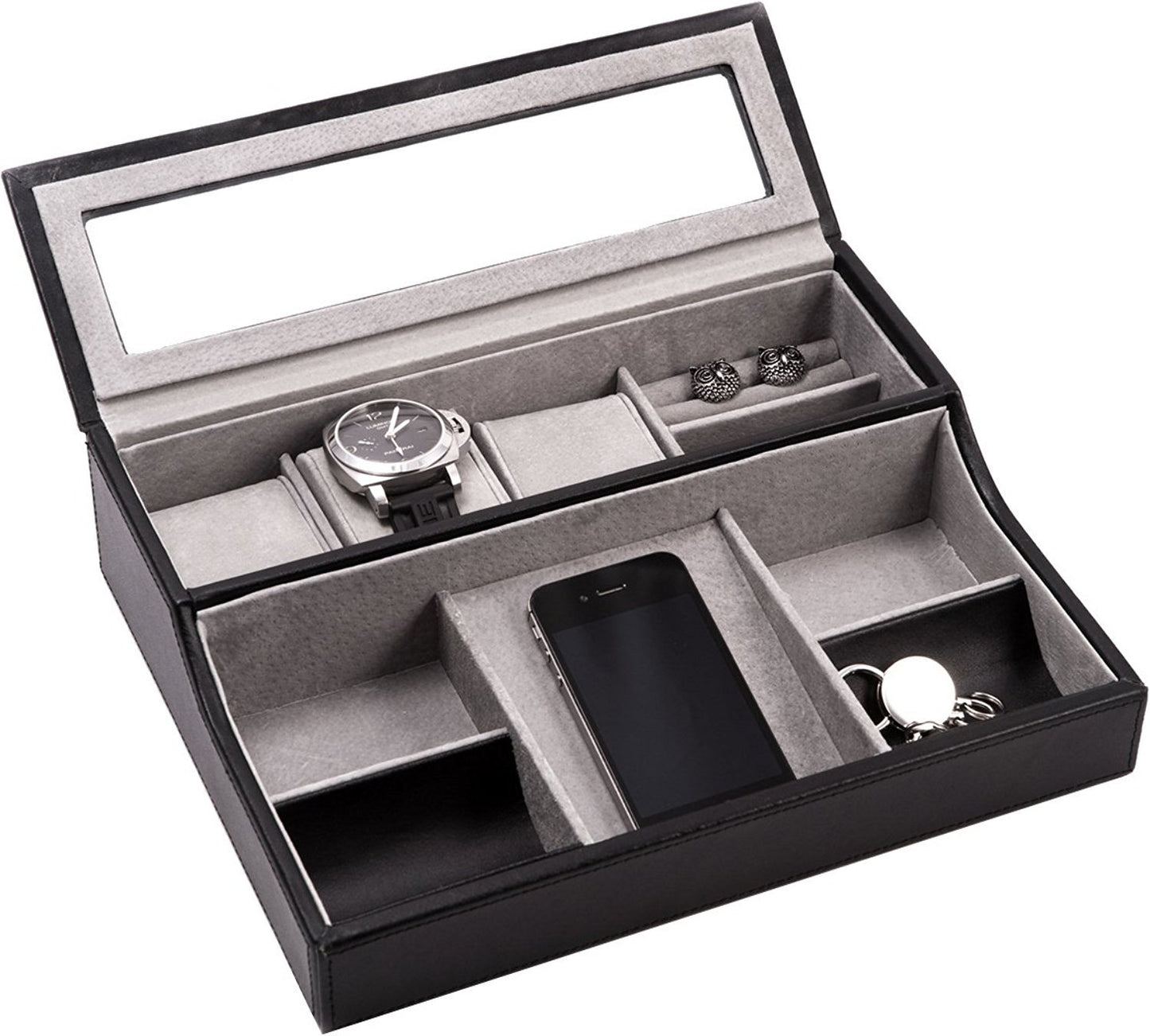 Bey Berk Black Leather Valet Box
