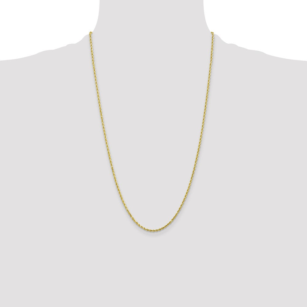 10k 2mm Diamond-cut Rope Chain