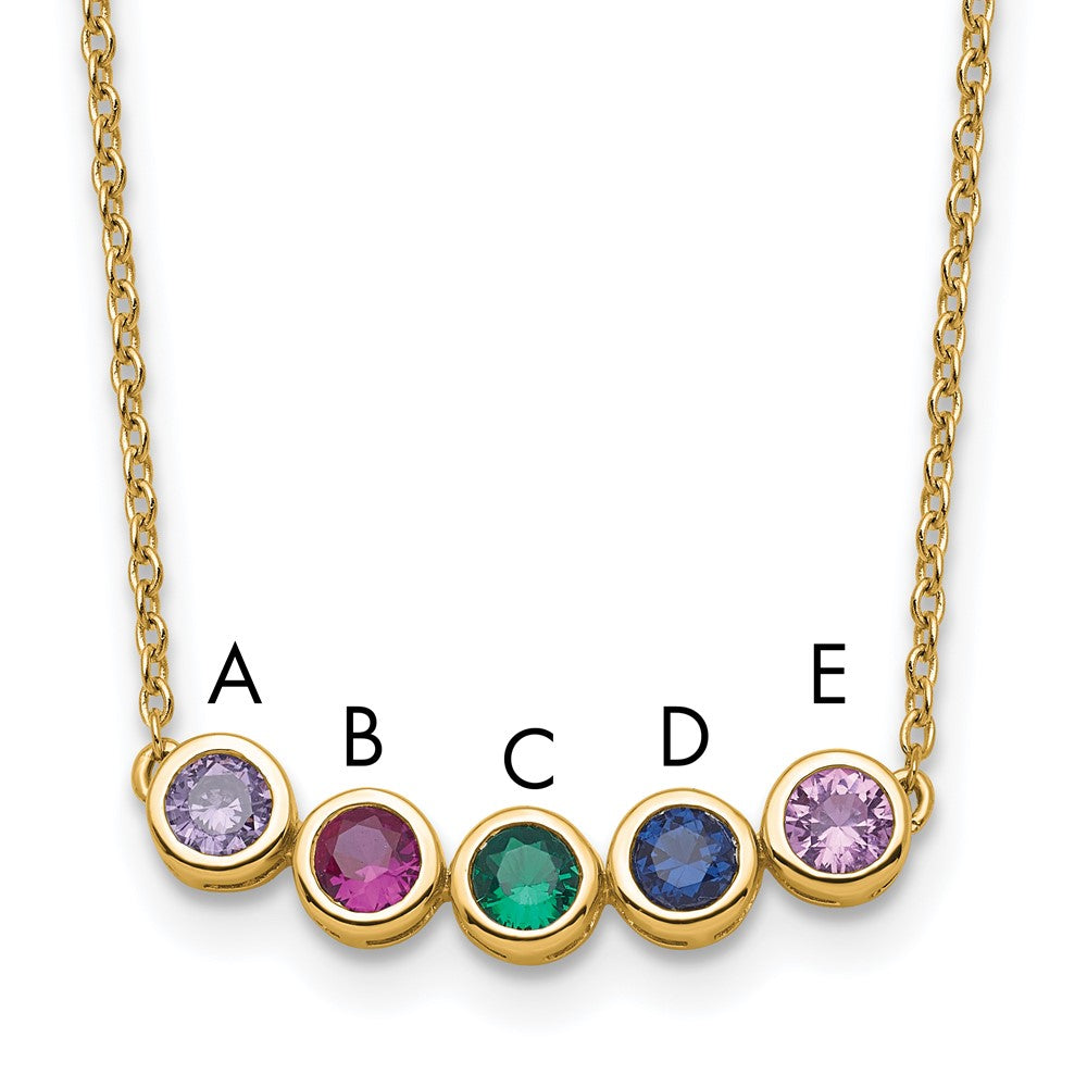 14K 5 Family Birthstone Necklace Mounting