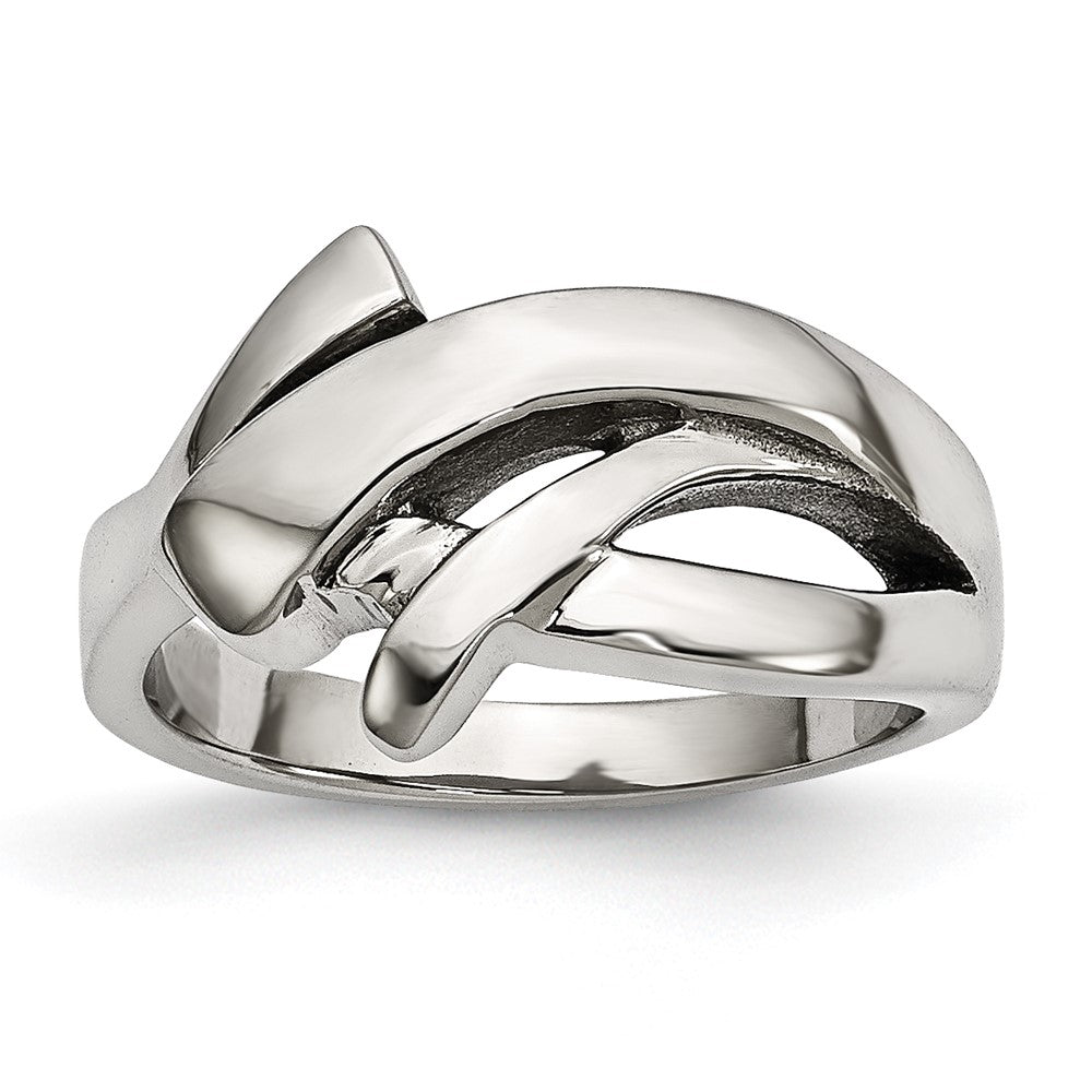 Stainless Steel Polished Ring Size - 6