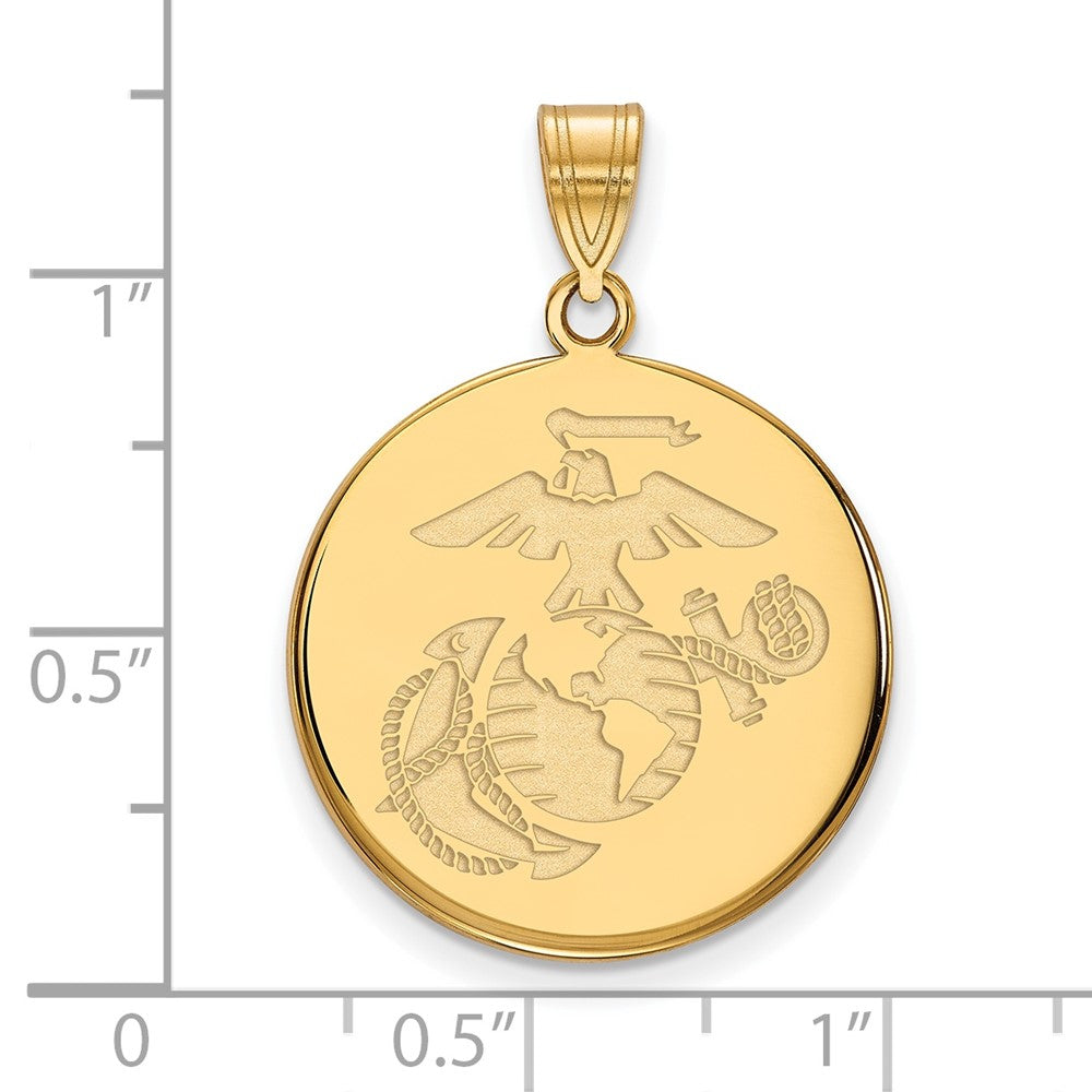 10ky Large U.S. Marine Corps Disc Pendant