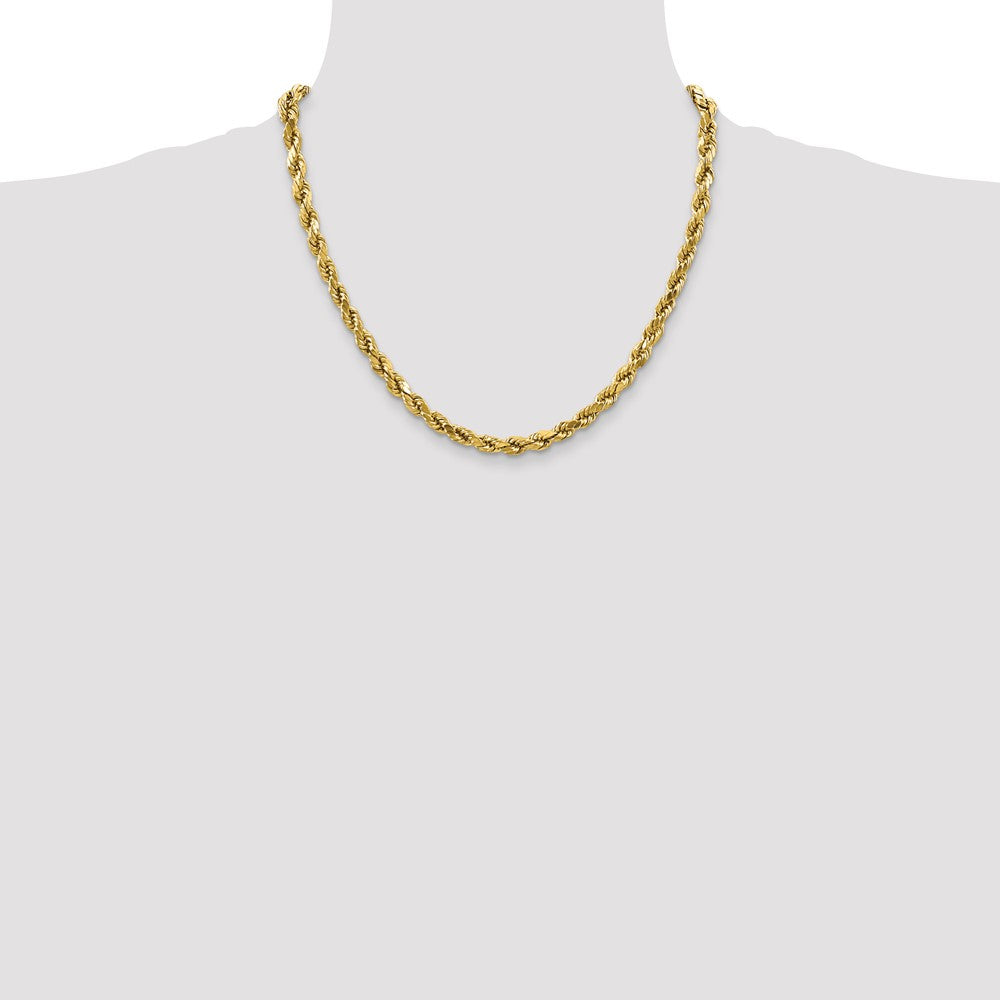 10k 4mm Semi-solid D/C Rope Chain