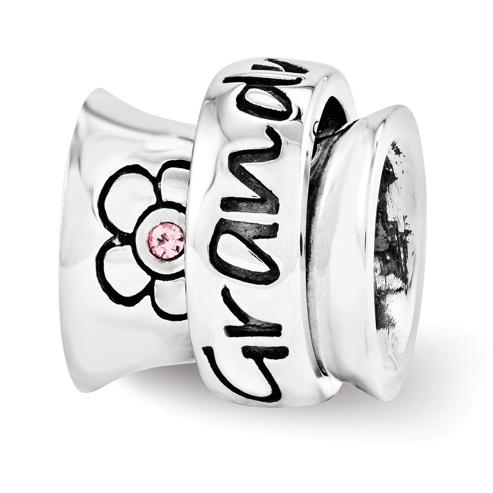 Sterling Silver Reflections Crystals Spinner Grandmother Bead