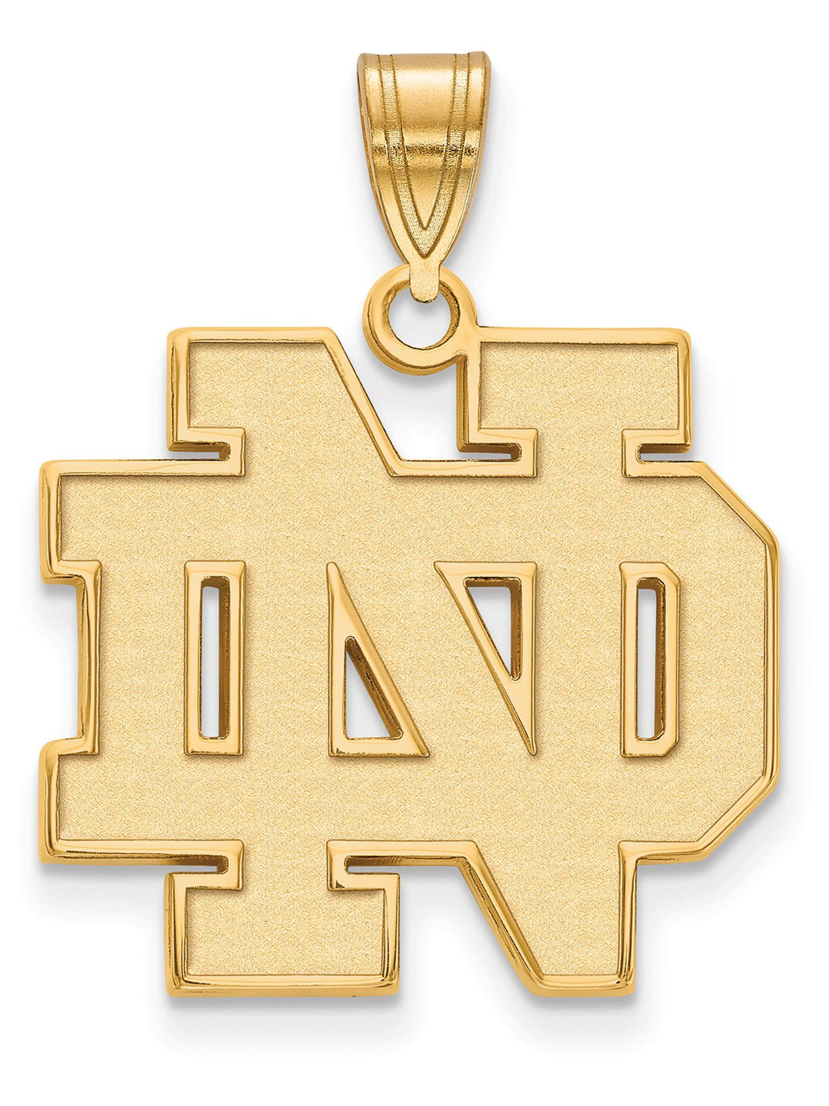 14k Yellow Gold Logoart University Of Notre Dame Large Pendant Female Adult