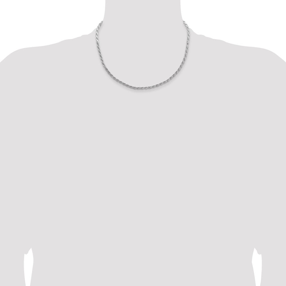 Sterling Silver 3.65mm Flat Rope Chain 18 Inches