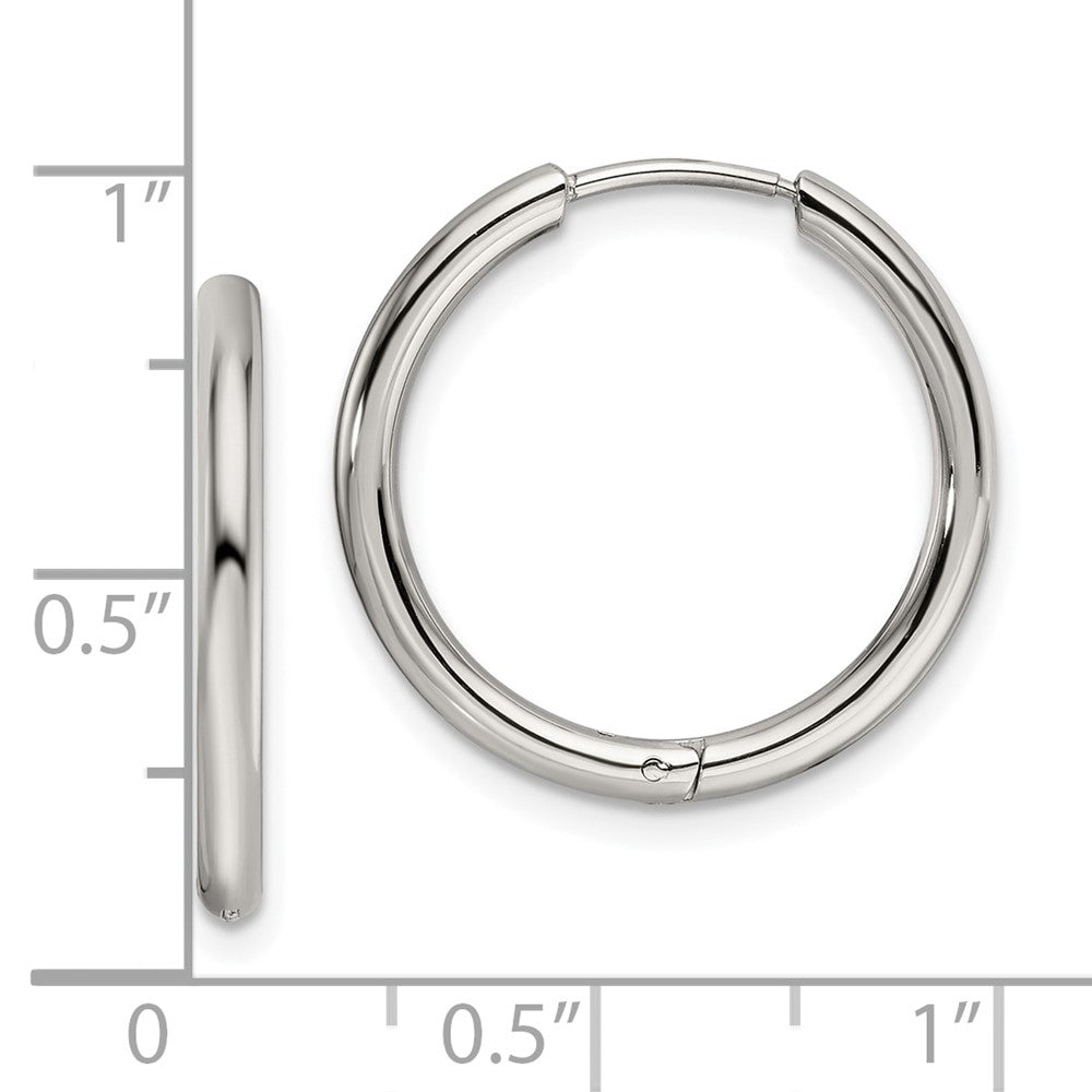 Stainless Steel Polished 2mm Endless Hinged Hoops