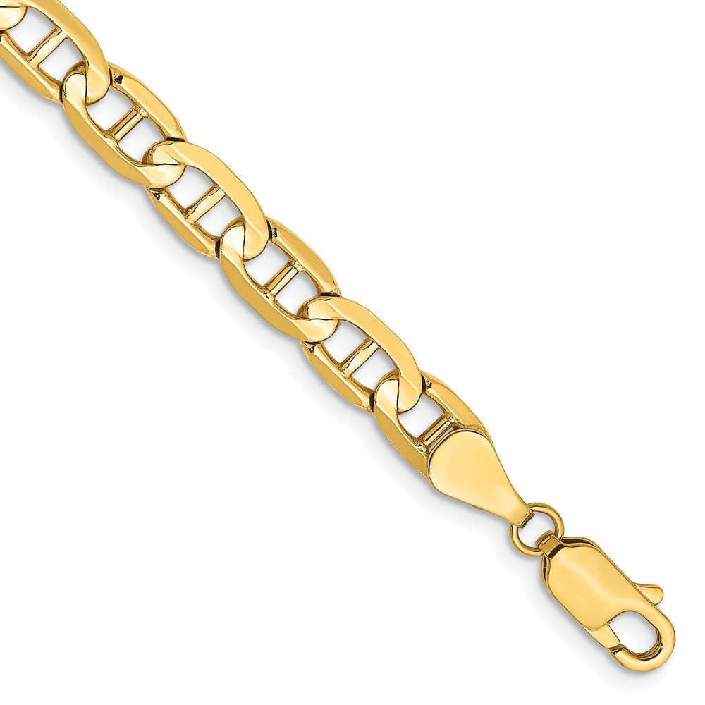 14K 9 inch 5.25mm Concave Anchor with Lobster Clasp Chain 9 inches