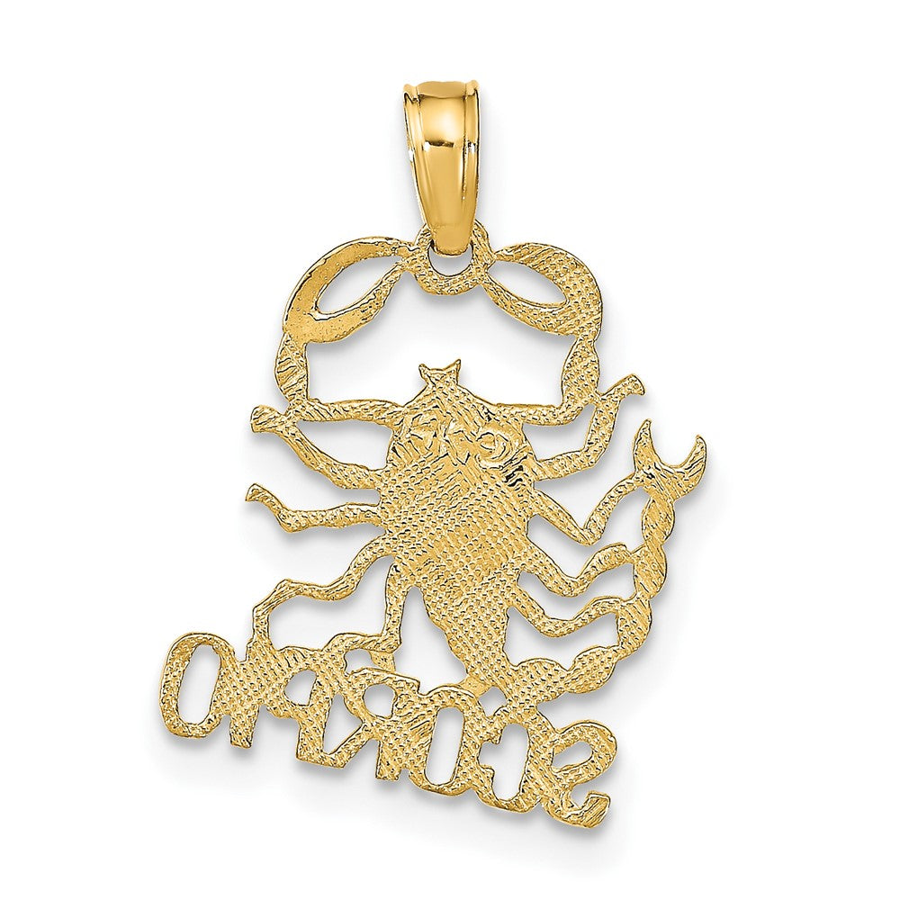 10K SCORPIO Zodiac Charm