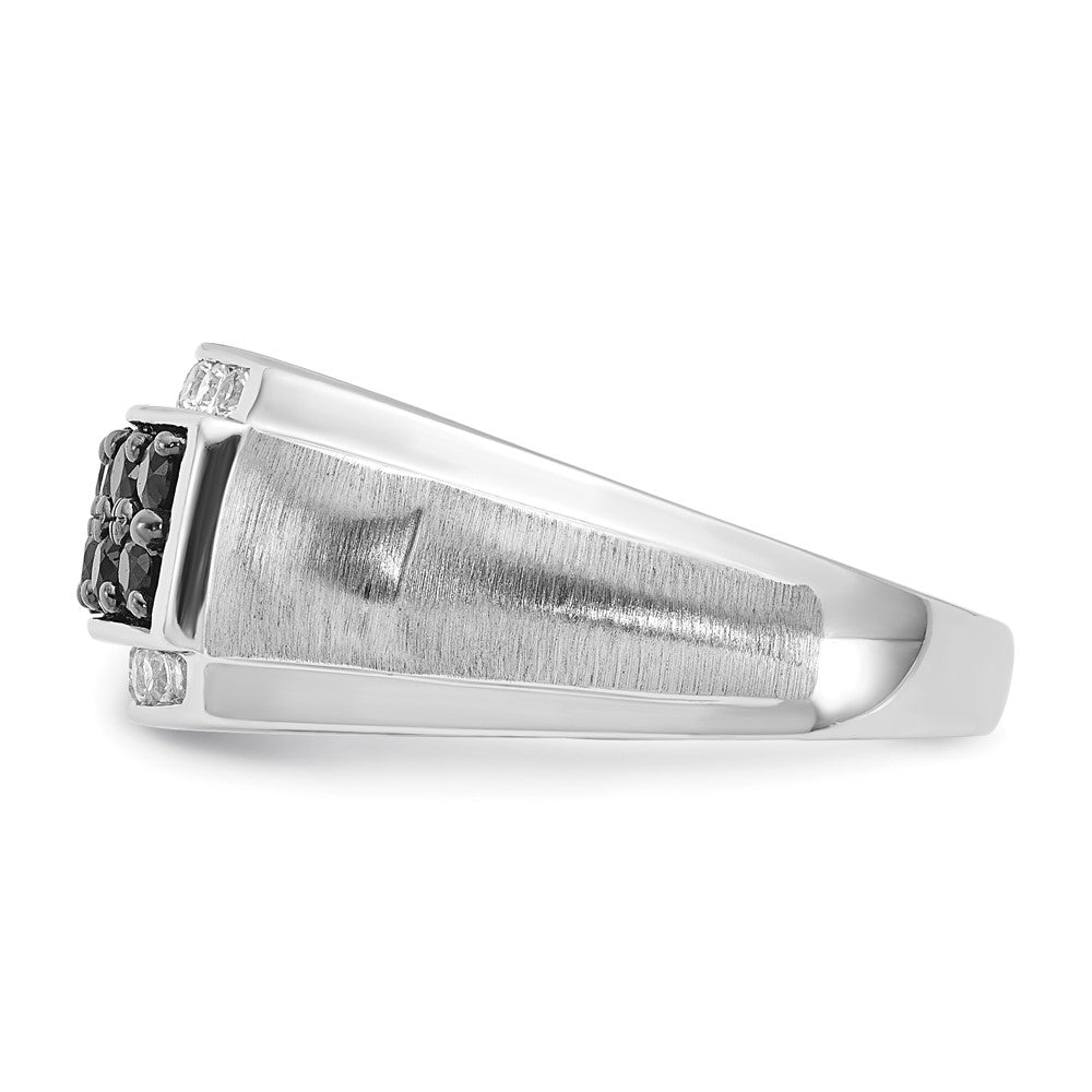 10kw Black Sapphire and Diamond Ring