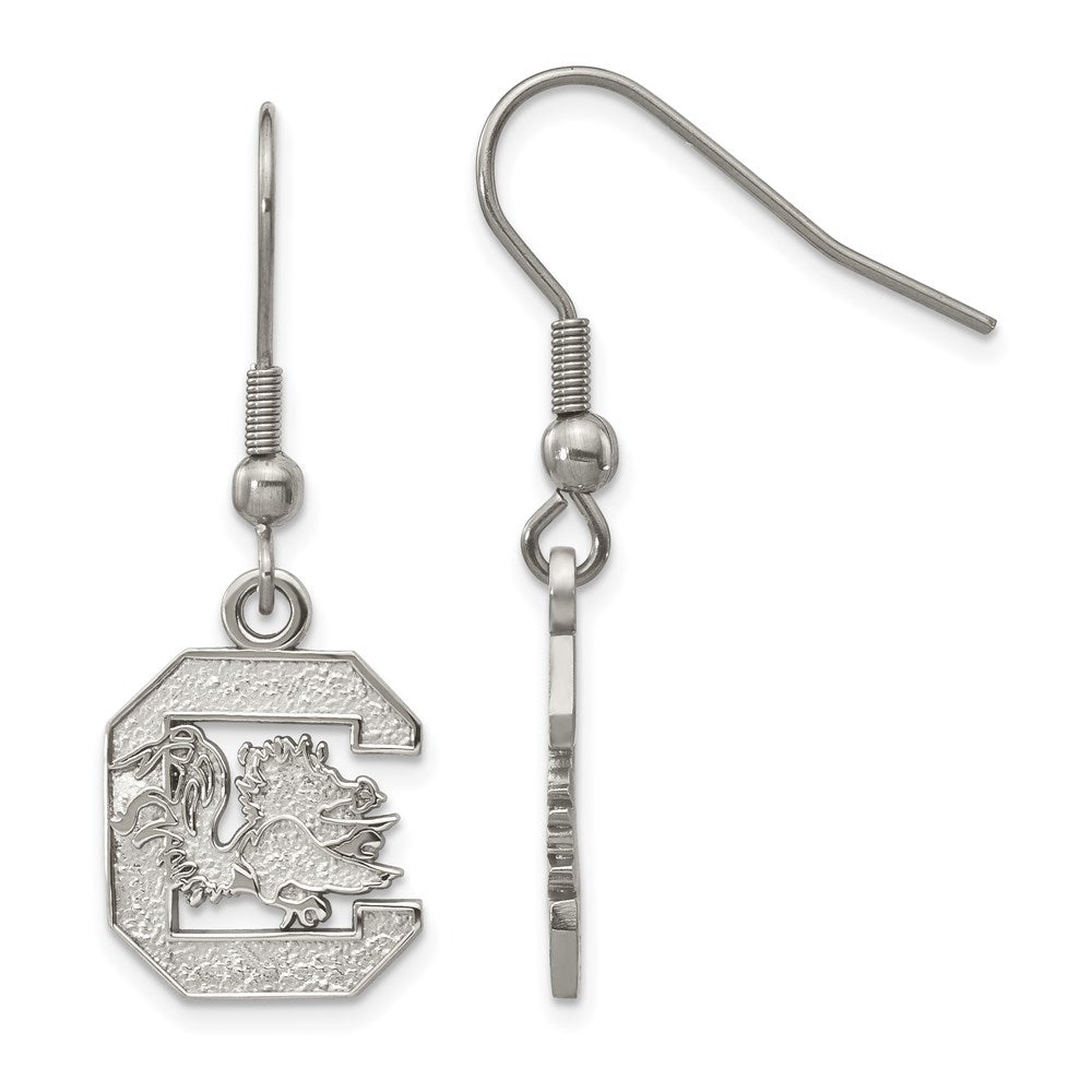 Stainless Steel LogoArt University of South Carolina Dangle Wire Earrings QST517USO