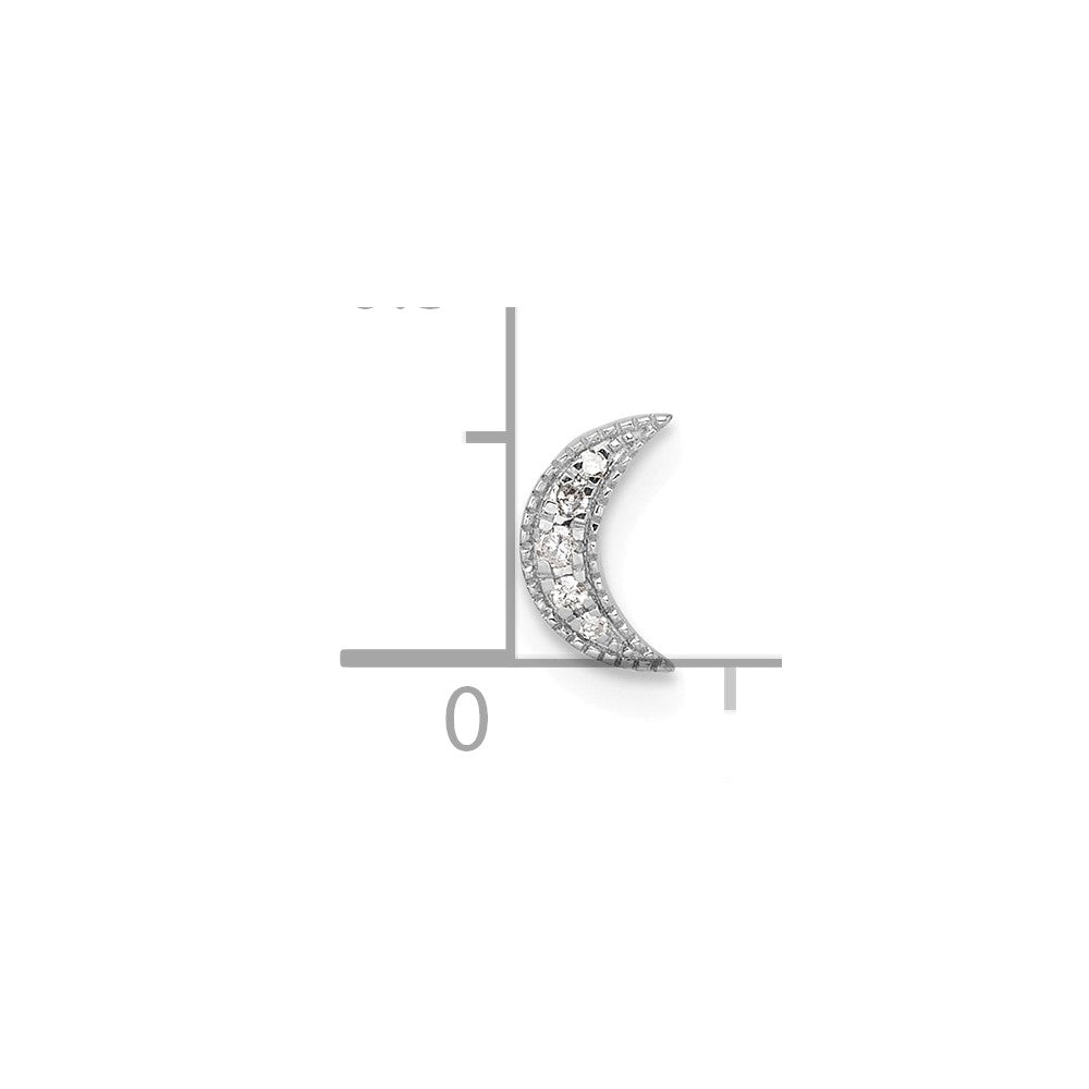 Stella & Dot 10kw Diamond Cresent Moon Charm Element