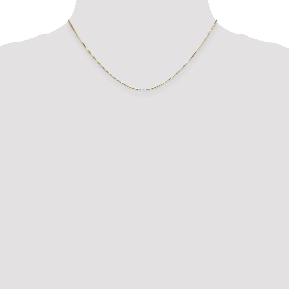 10k .5mm Baby Box with Lobster Clasp Chain