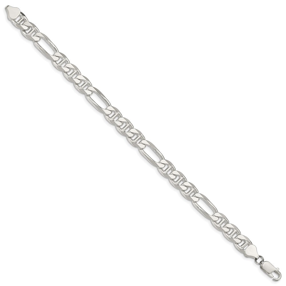 Sterling Silver 8.25mm Figaro Anchor Chain 8 inches