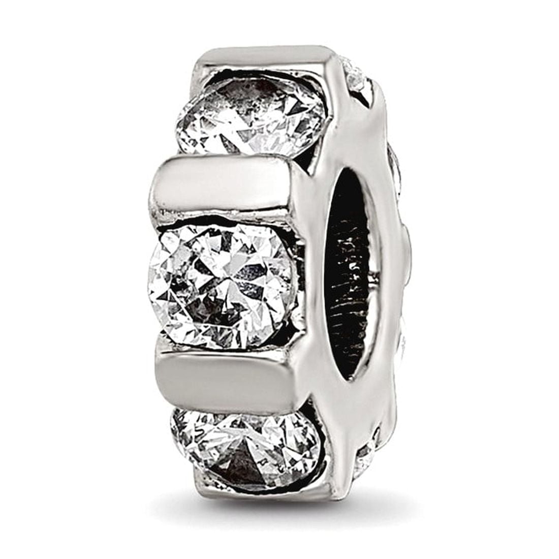 Sterling Silver Reflections CZ Bead