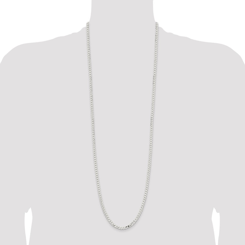 Sterling Silver 4.5mm Curb Chain 36 Inches