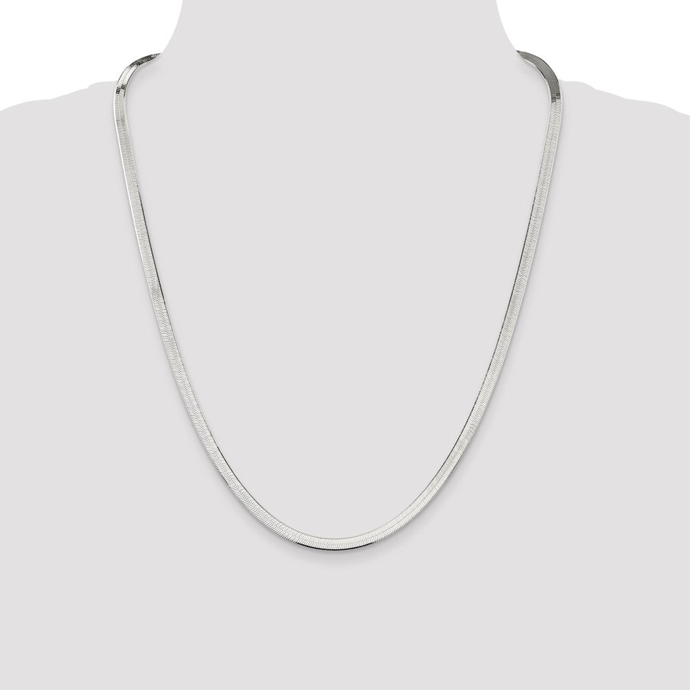 Sterling Silver 4.5mm Magic Herringbone Chain 24 Inches