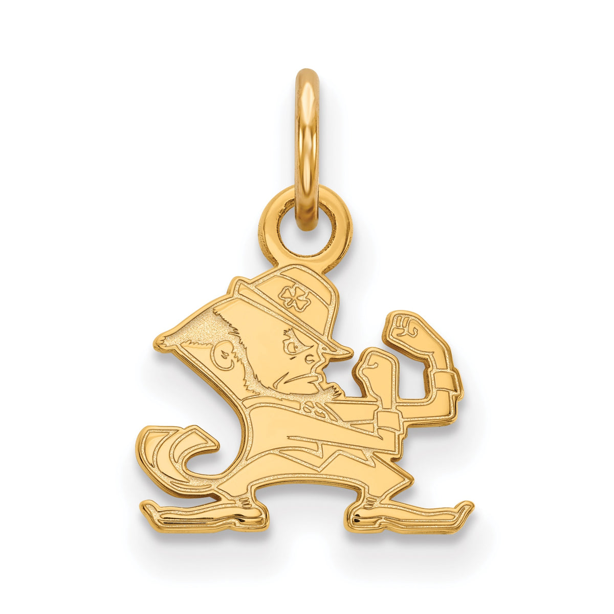 14k Gold LogoArt University of Notre Dame Leprechaun Extra Small Pendant #Q-4Y043UND