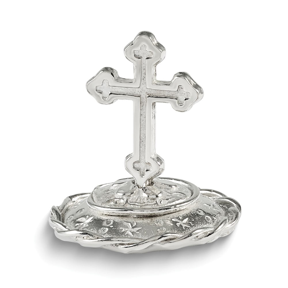 Handcrafted Tarnish-free Pewter Greek Cross Ring Holder QGM20610