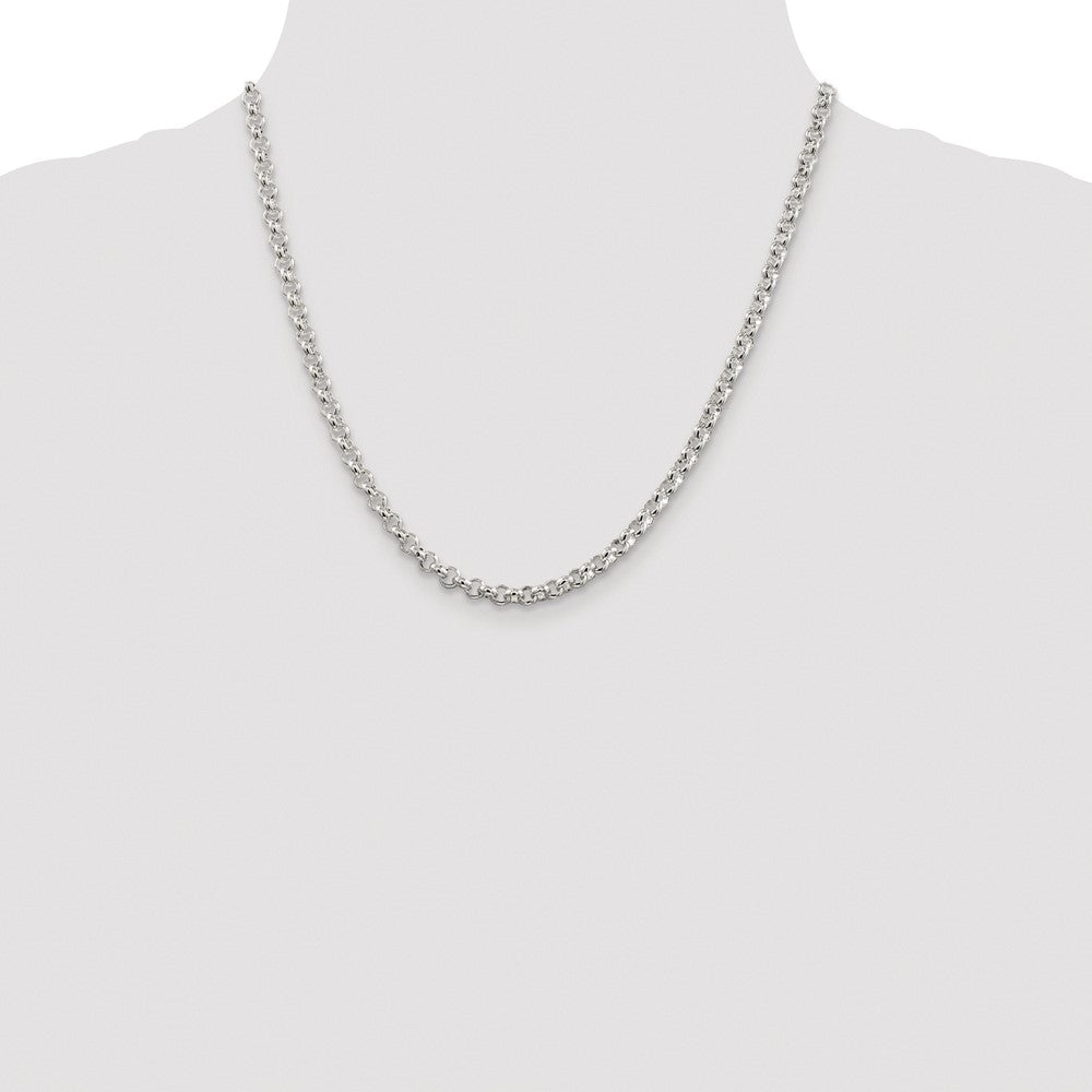 Sterling Silver Rhodium-plated 4.6mm Rolo Chain