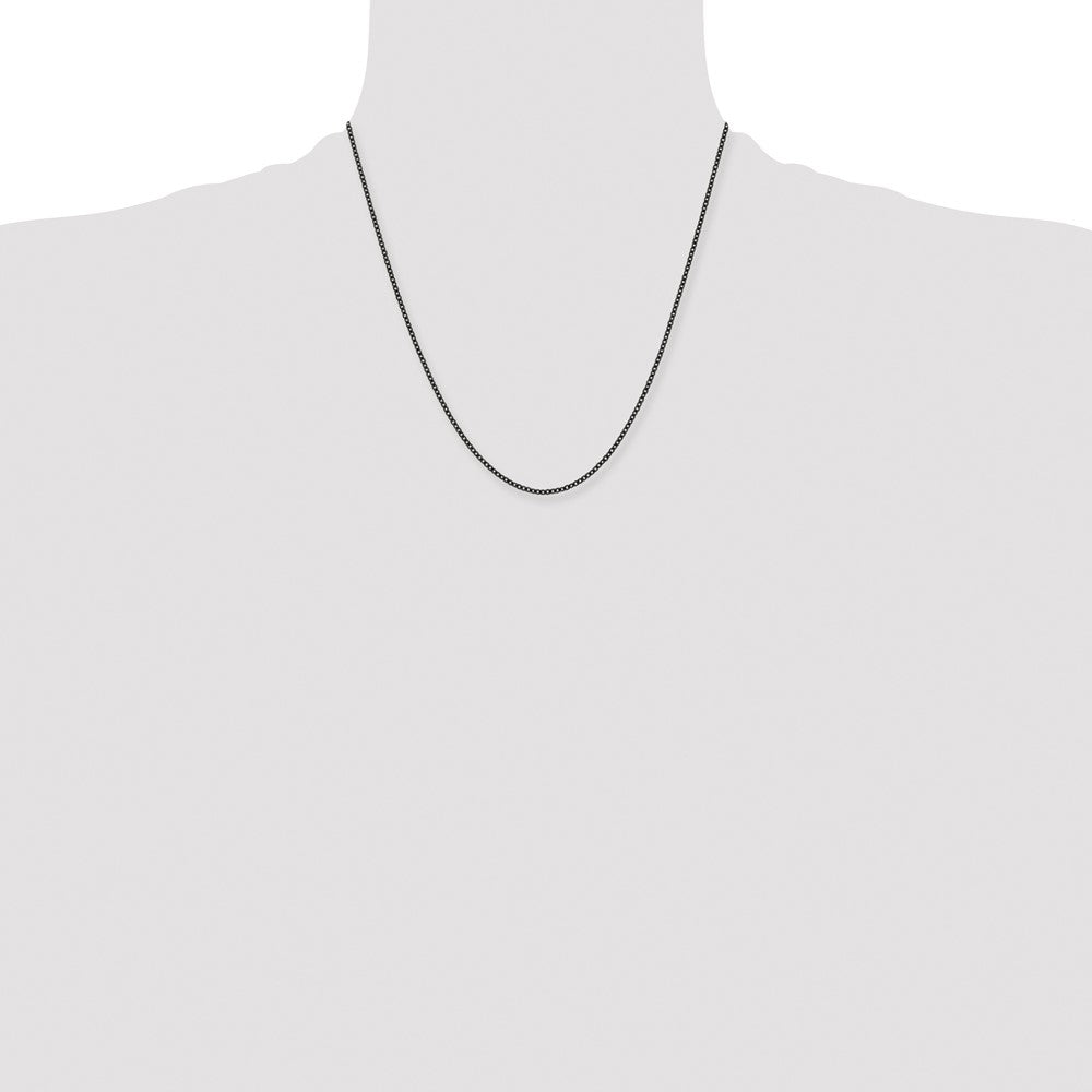 Stainless Steel Polished Black IP-plated 2.3mm 20in Cable Chain