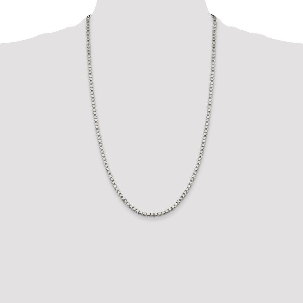 Sterling Silver 3.25mm Box Chain 26 Inches