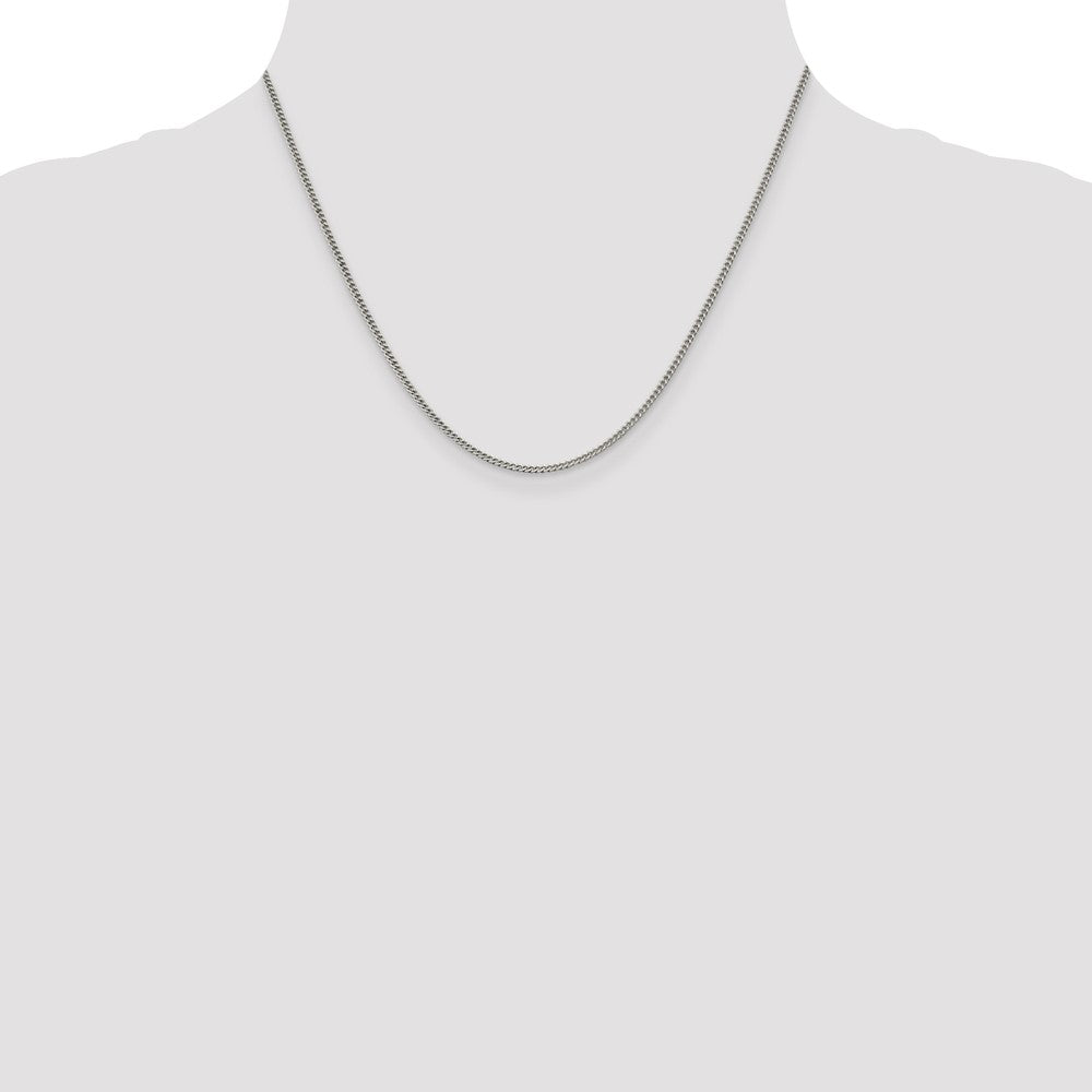 Sterling Silver 1.75mm Curb Chain 18 Inches