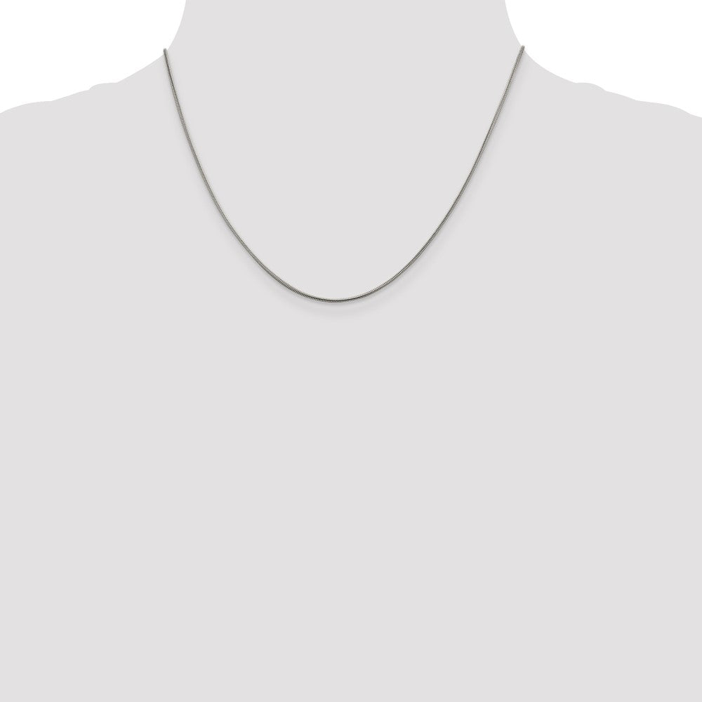 Sterling Silver .8mm Square Snake Chain 18 Inches