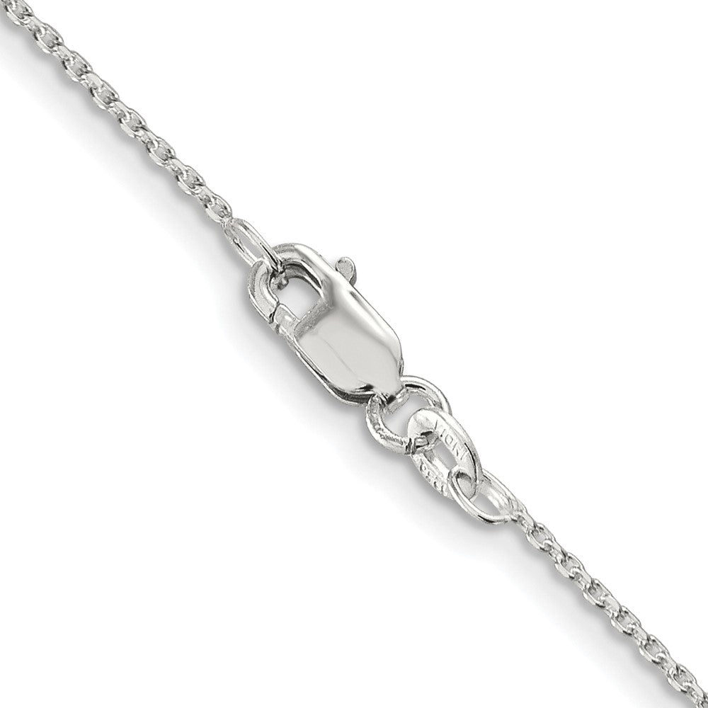 Sterling Silver 1.25mm Diamond-cut Forzantina Cable Chain 22 Inches