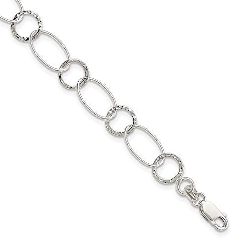 Sterling Silver Fancy Bracelet 7.5 inches